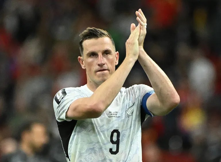 Soccer Football - FIFA World Cup 2026 - Group G - New Zealand v Belgium - BC Place, Vancouver, Canada - June 26, 2026 New Zealand's Chris Wood applauds fans after the match IMAGN IMAGES via Reuters/Simon Fearn