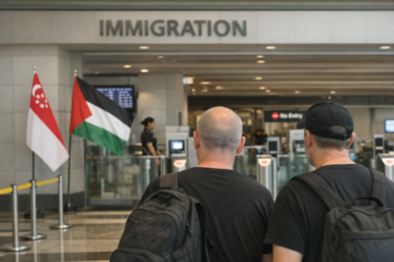 سنغافورة تمنع عضوي فرقة ماسيف أتاك بعد رفع العلم الفلسطيني