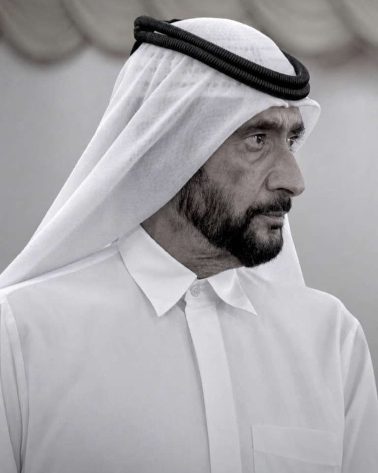 Portrait of man wearing traditional white Gulf attire